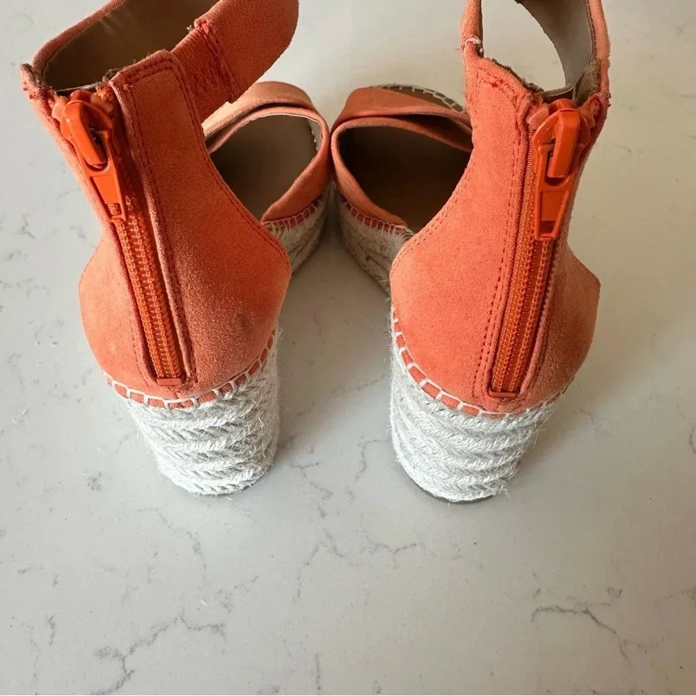 NORDSTROM RACK Caroline Platform Wedge in orange size: 5.5